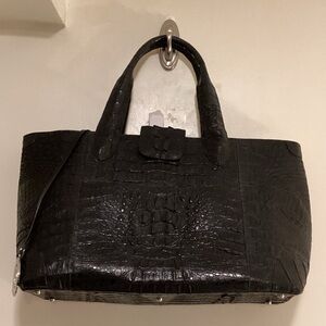 Chiocciola Vintage Crocodile-Embossed Leather Tote